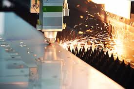 Fiber laser cutting mild steel