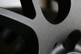 Matt black powder coated parts